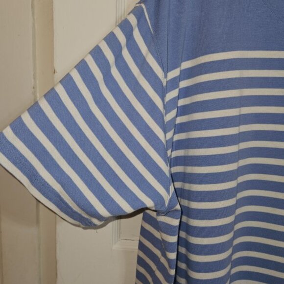 VENEZIA JEANS Blue White Striped Tunic Top Ladies Plus Size 26 28 - Picture 4 of 6
